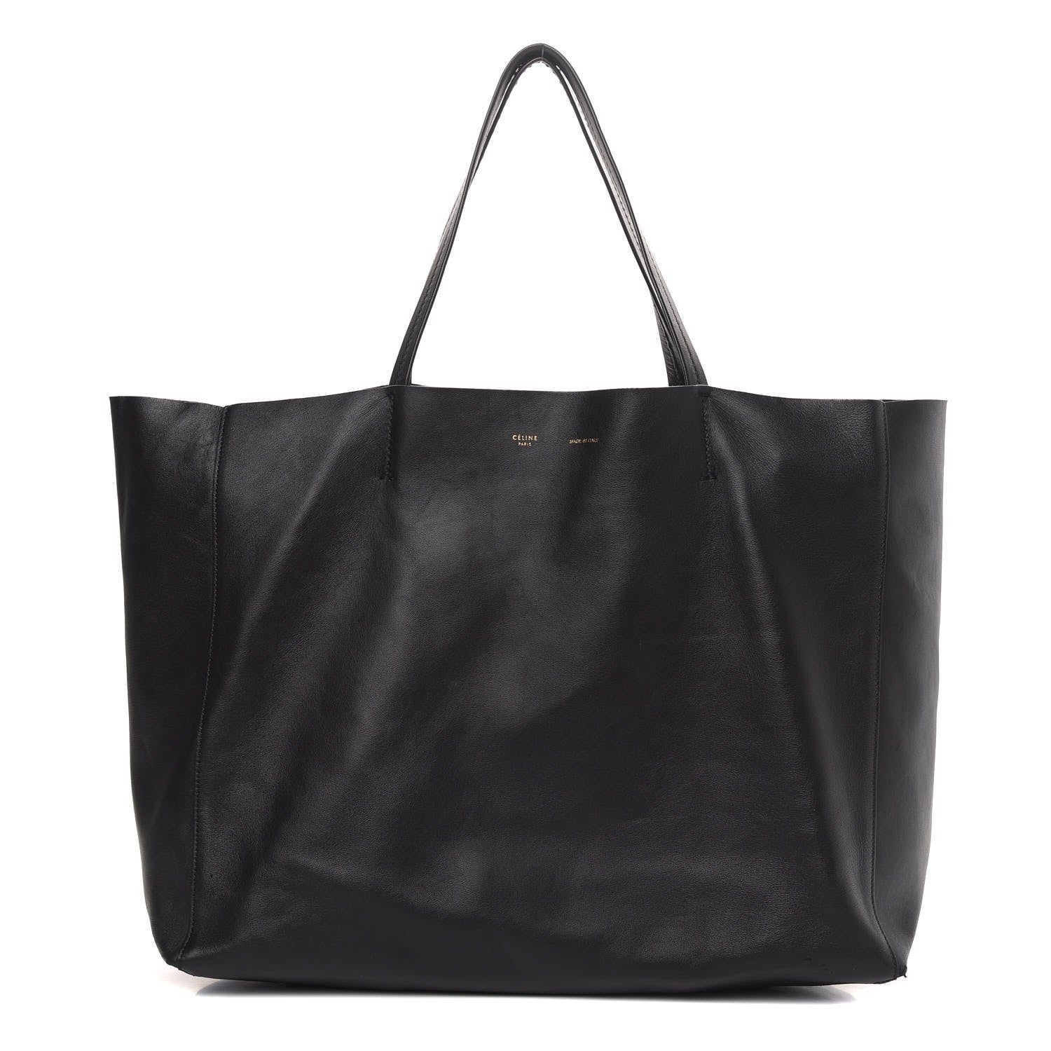 Celine Lambskin Horizontal Cabas Black 1 of 12