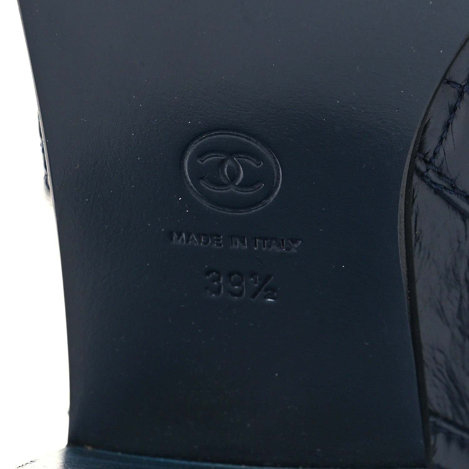 Chanel Crumpled Calfskin Quilted Cap Toe Short Boots 39.5 Blue Black 7 of 7