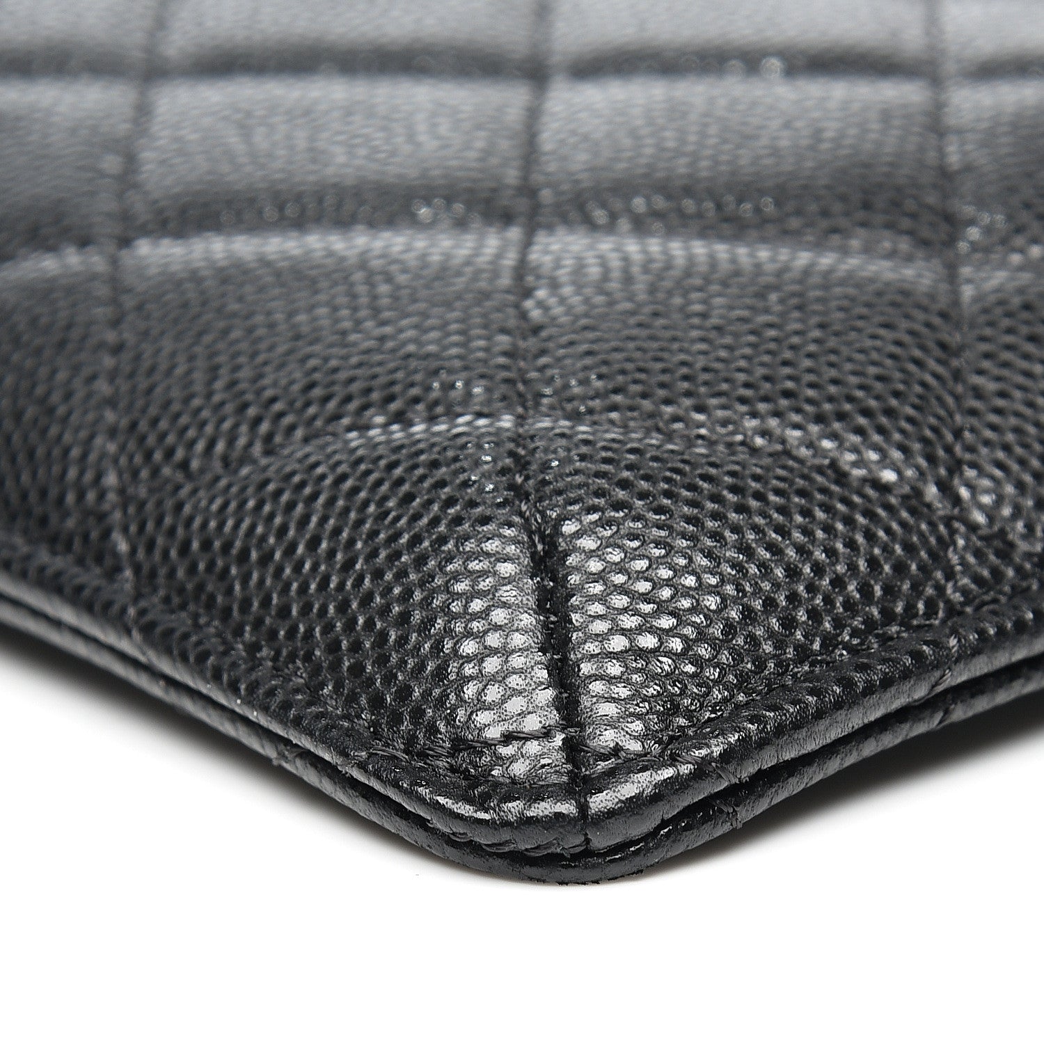 Chanel Caviar Quilted Classic Flat Wallet Pouch Black 9 of 13