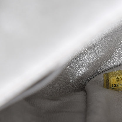 Chanel Metallic Lambskin Quilted Maxi Single Flap Silver 16 of 18