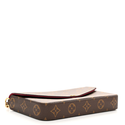 Louis Vuitton Monogram Pochette Felicie Chain Wallet Fuchsia 5 of 12