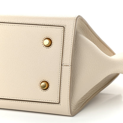 Celine Crisped Calfskin Mini Tie Knot Tote Chalk 10 of 12