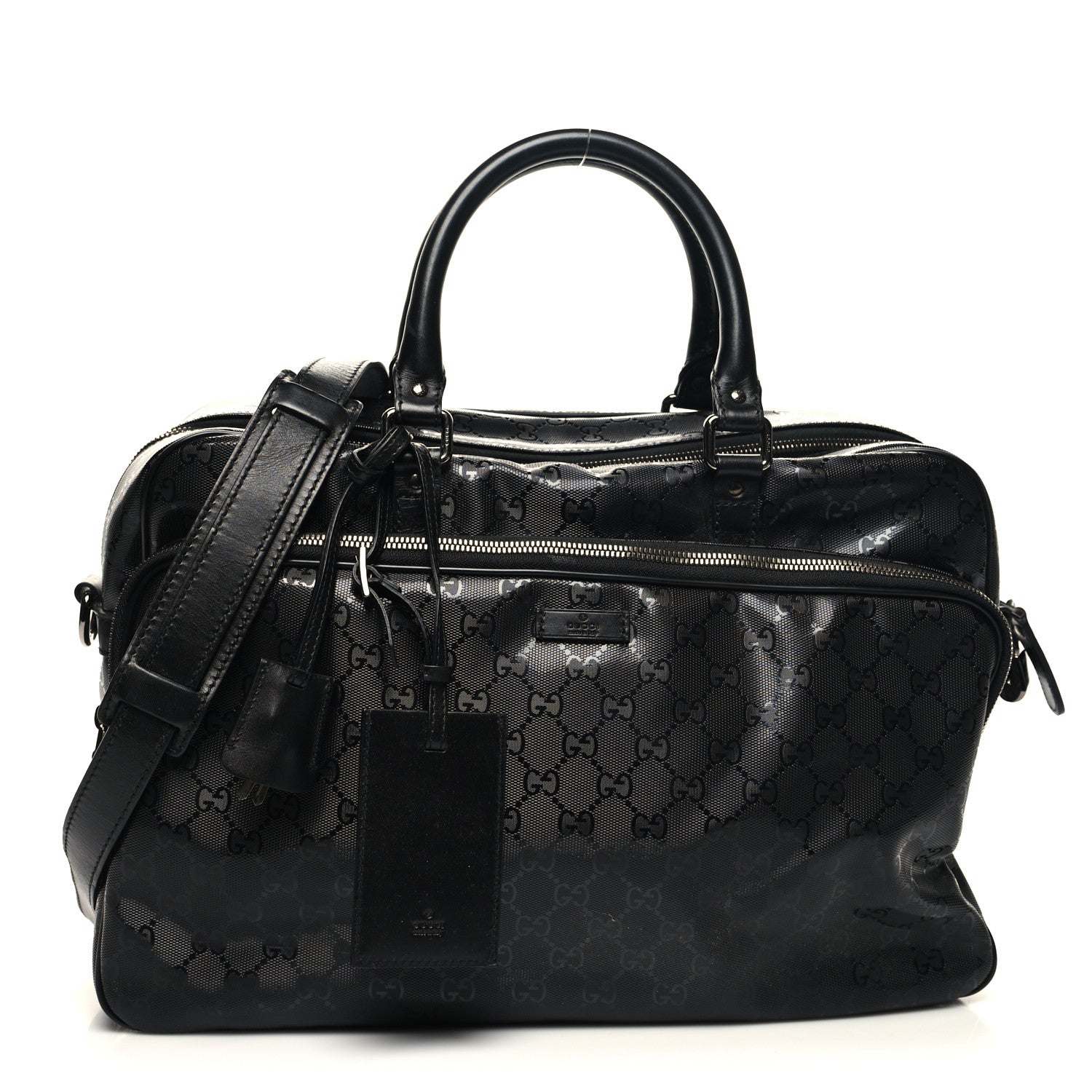 Gucci Imprime Monogram Medium Travel Bag Black 1 of 11