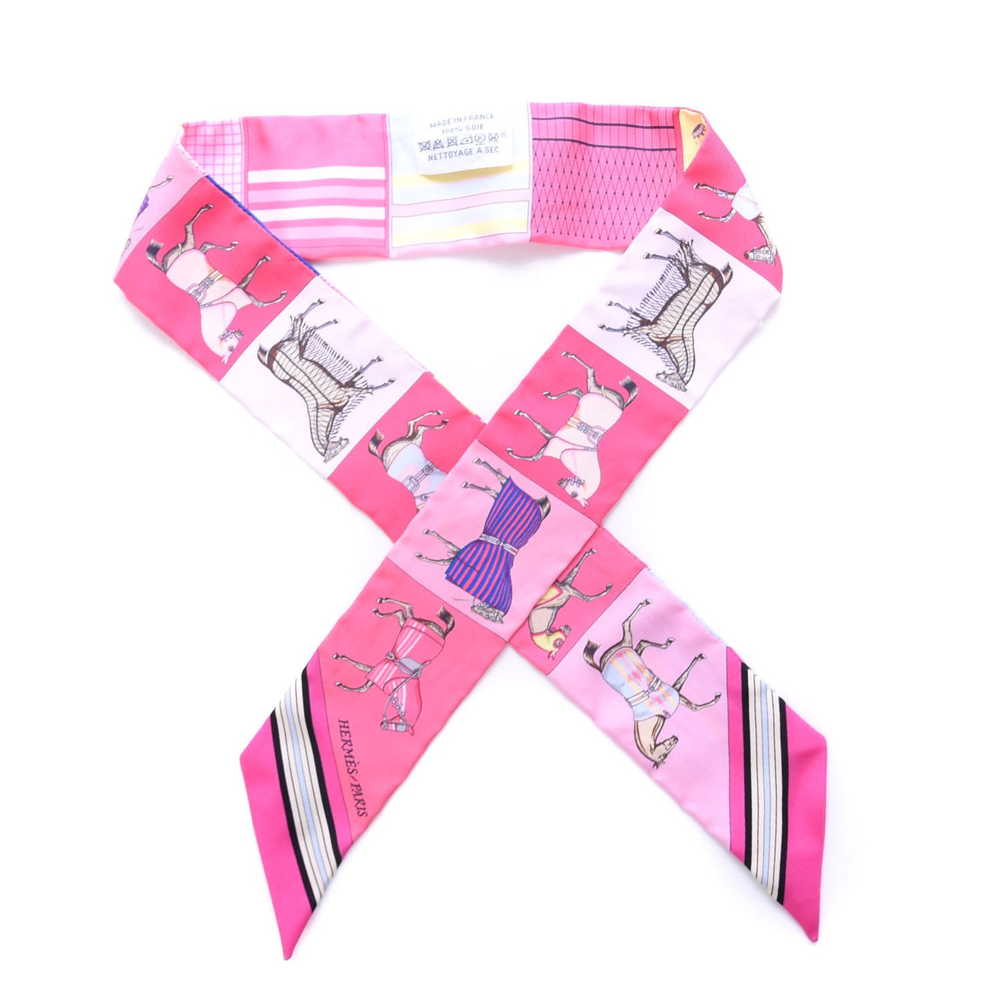 Silk Couvertures Nouvelles Twilly Jaune Vif Rose Vert