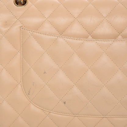 Chanel Lambskin Quilted Jumbo Double Flap Beige Clair 11 of 14