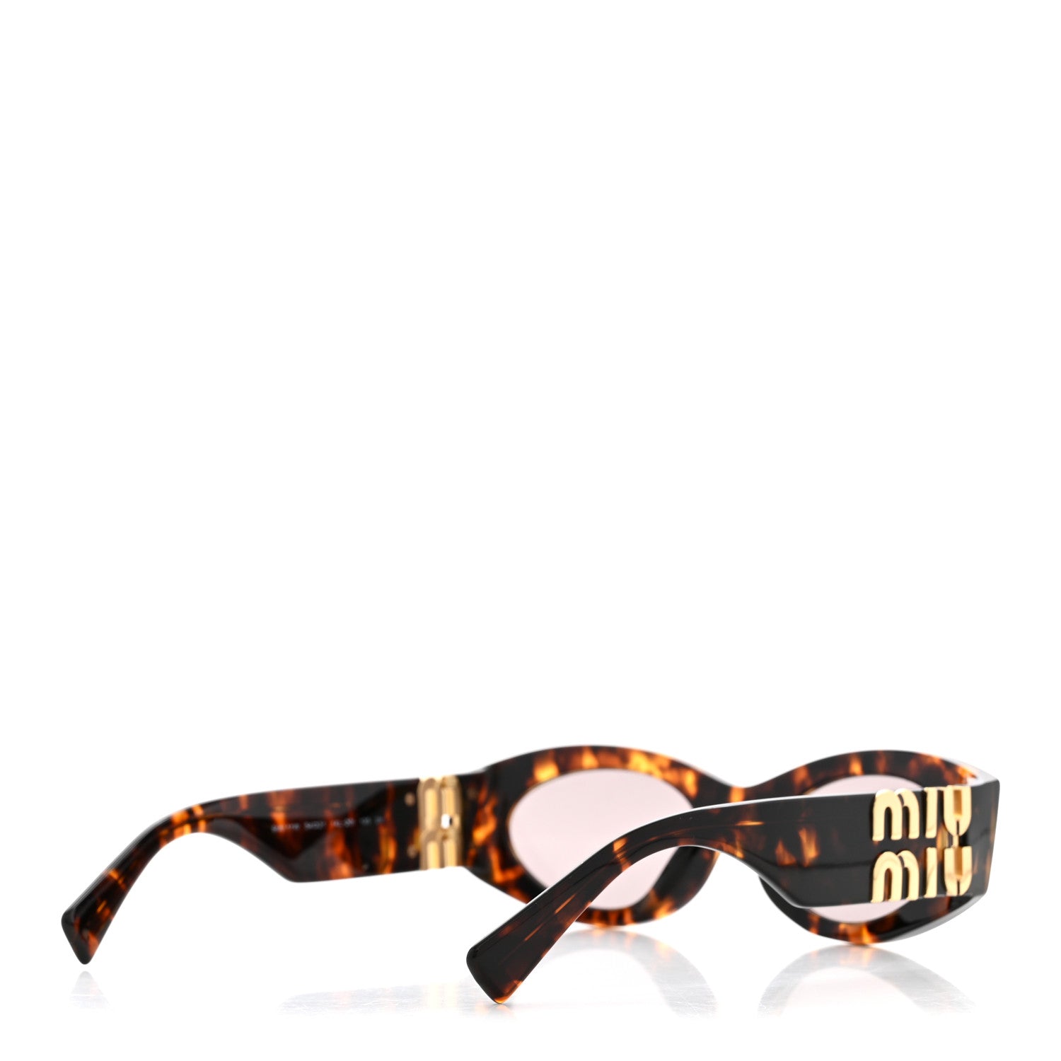 Miu Miu Acetate Oval Glimpse Sunglasses SMU11W Tortoise 4 of 8