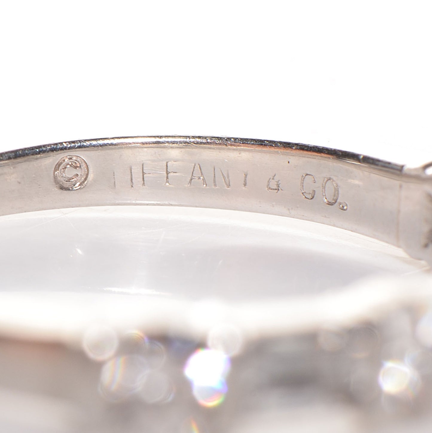Platinum Diamond Round and Baguette Band Ring 5