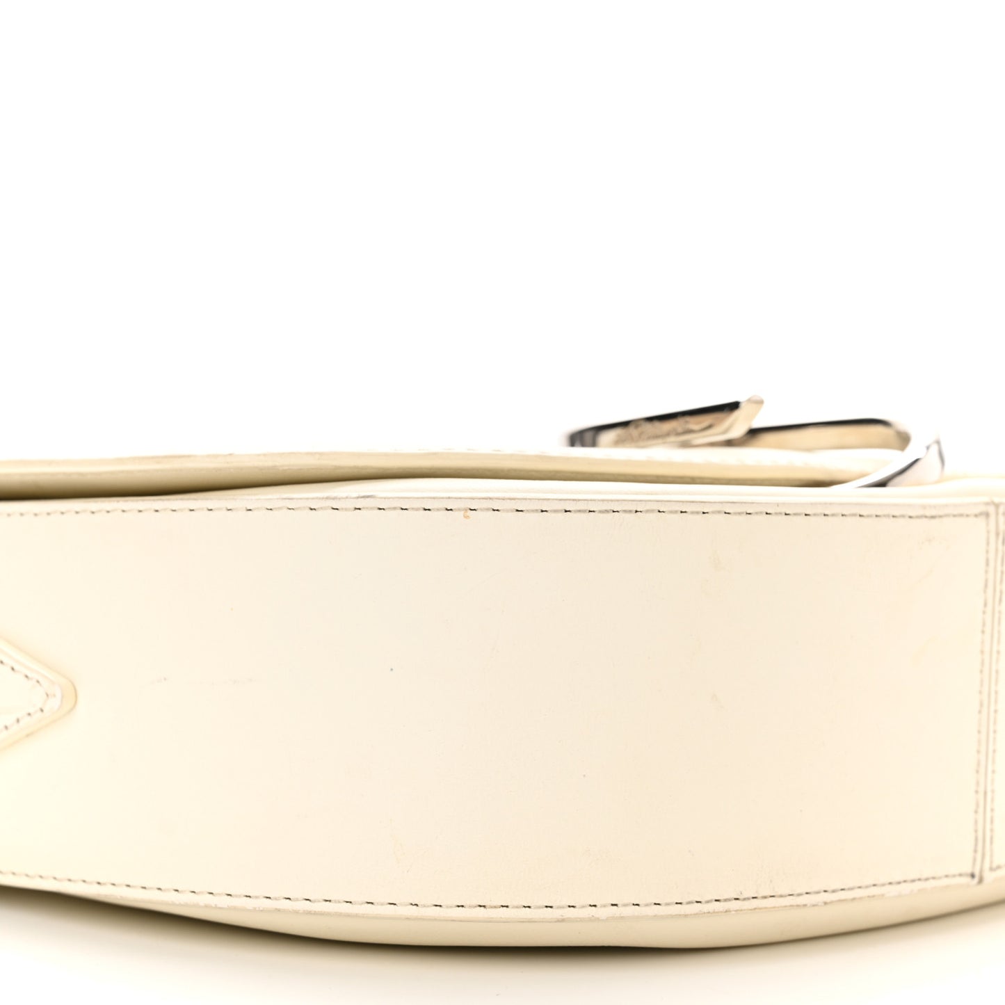 Calfskin Alix Saddle Crossbody Bag Off White