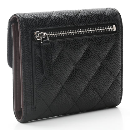 Chanel Caviar Quilted Compact Flap Wallet Black 2 of 9