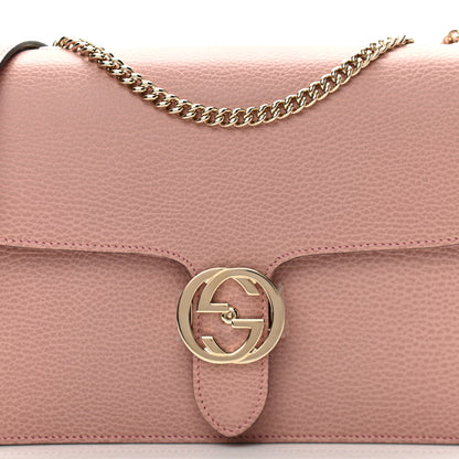 Gucci Dollar Calfskin Small Interlocking G Shoulder Bag Soft Pink 8 of 10