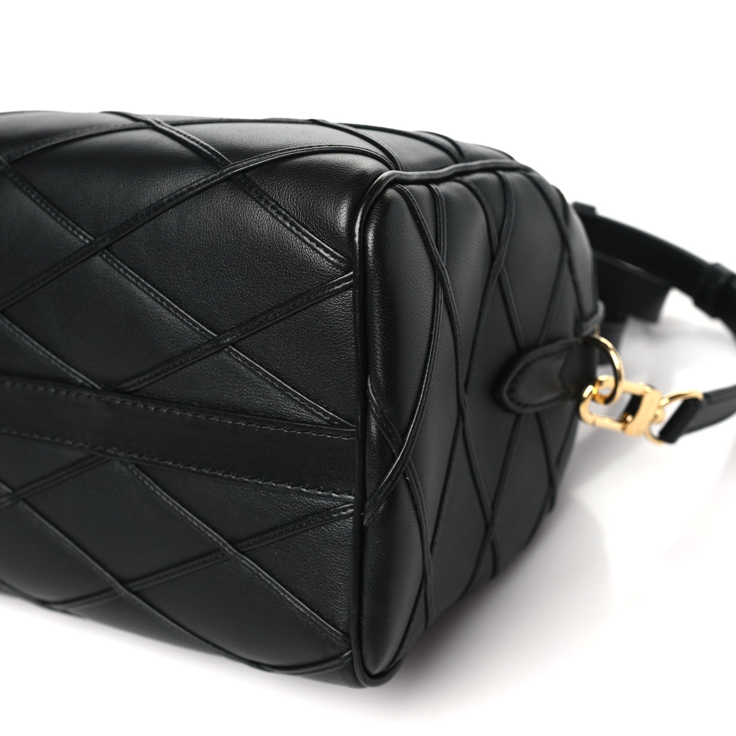 Louis Vuitton Lambskin Malletage Speedy Bandouliere 25 Black 9 of 9