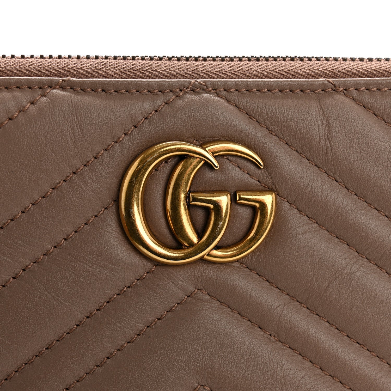 Gucci Calfskin Matelasse Mini GG Marmont Chain Bag Porcelain Rose 11 of 13