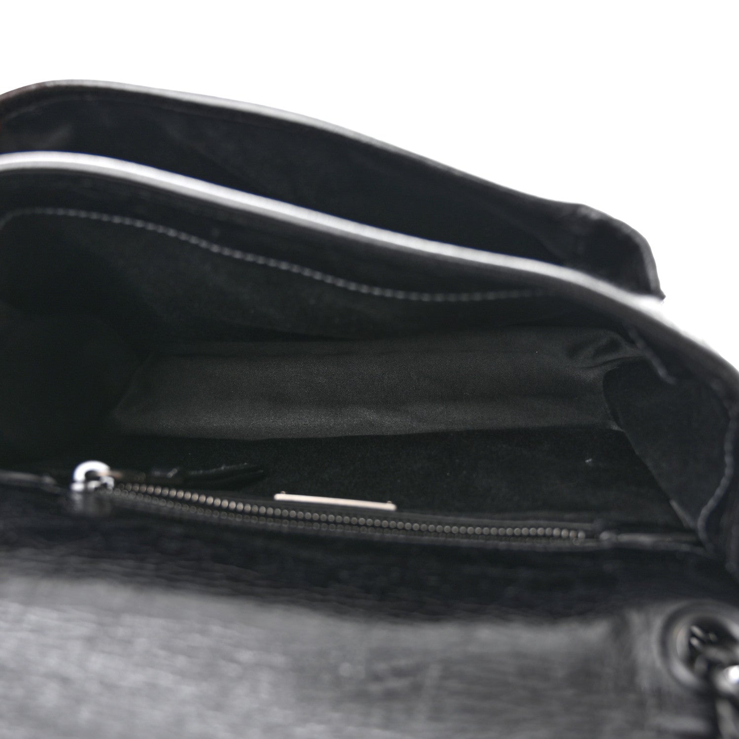 Miu Miu Vitello Shine Trapu Shoulder Bag Black 5 of 9