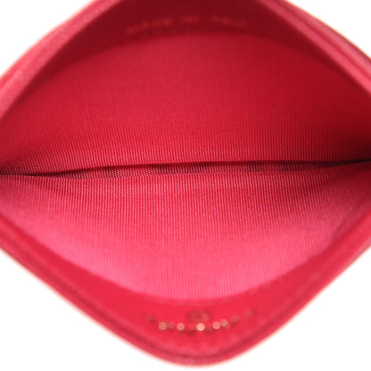 Chanel Caviar Camellia Embossed Card Holder Fuchsia 5 of 9