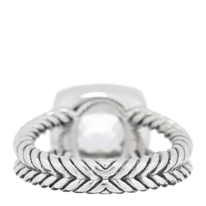 David Yurman Sterling Silver Diamond White Topaz 7mm Petite Albion Ring 48 4.5 3 of 5