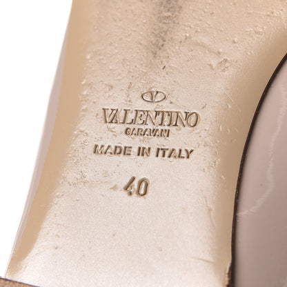 Valentino Garavani Patent Rockstud Ballerina Flats 40 Poudre 7 of 11