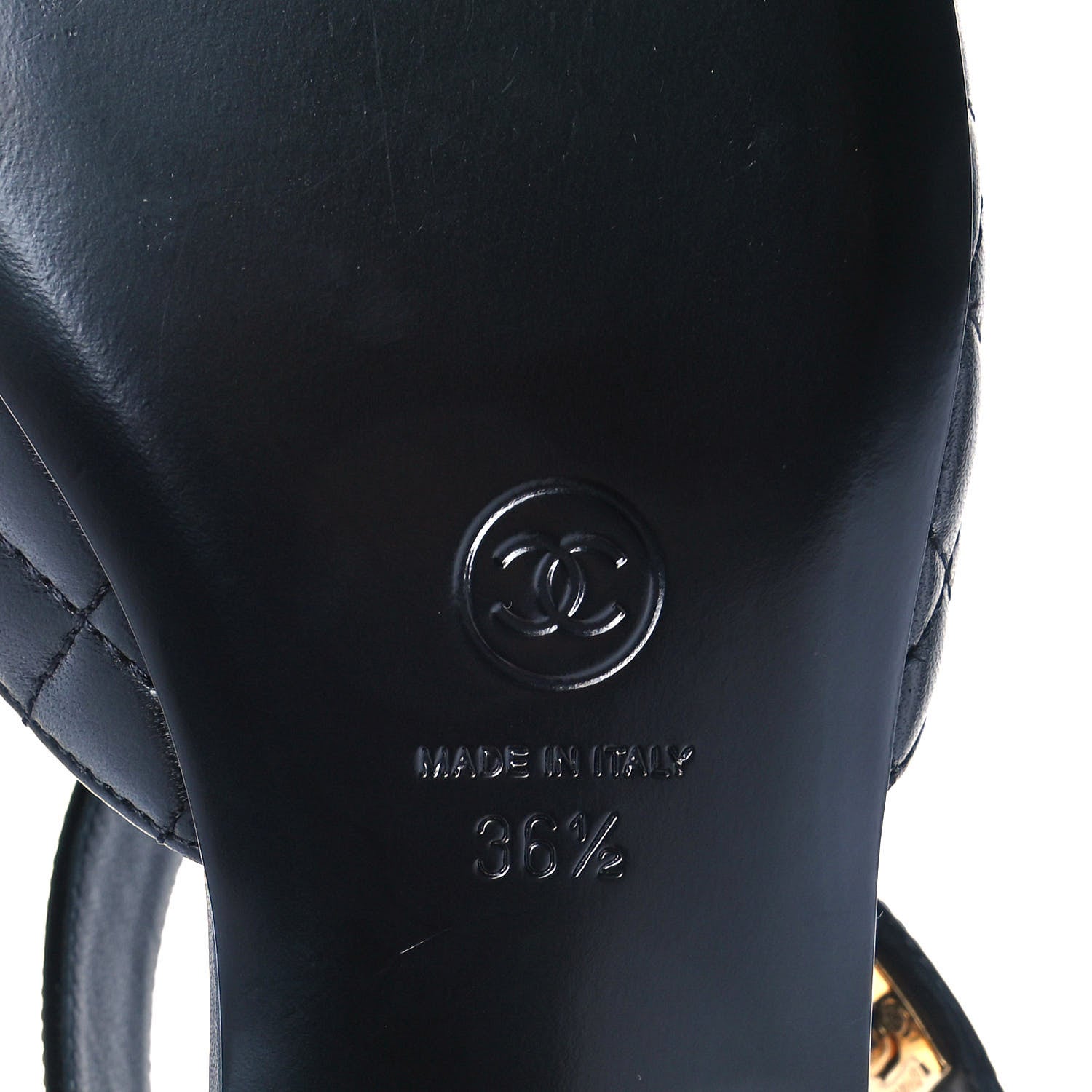 Chanel Patent Lambskin Quilted Cap Toe Ballerina Flats 36.5 Black 6 of 10
