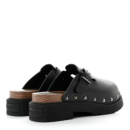 Christian Dior Calfskin Diorquake Buckled Lug Sole 15mm Clogs 40 Black 4 of 9