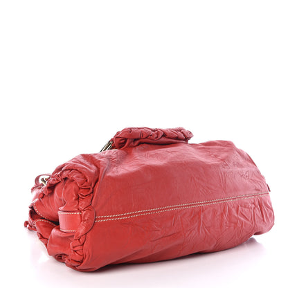 Dolce & Gabbana Calfskin XX Anniversary Ruffled Tote Red 4 of 8