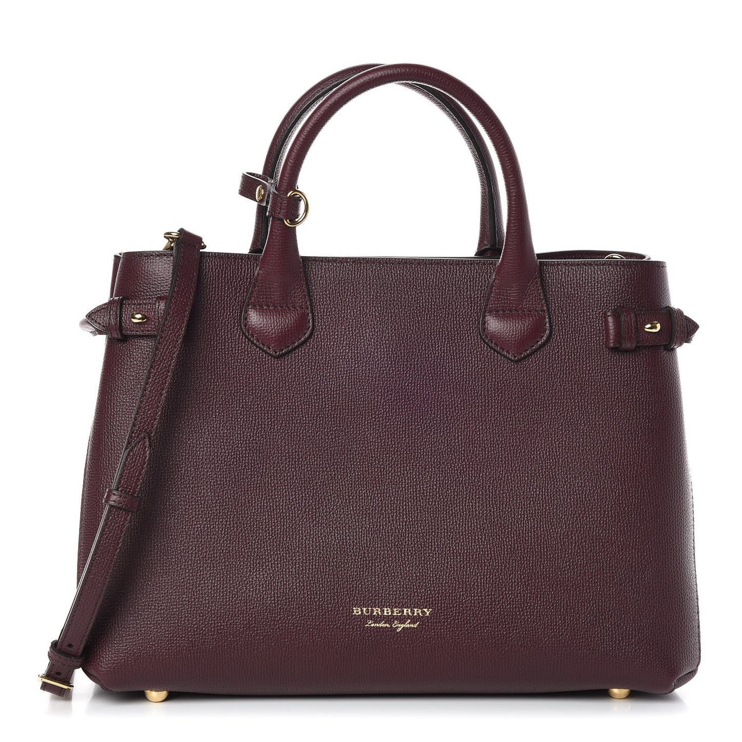 Calfskin House Check Medium Banner Tote Elderberry