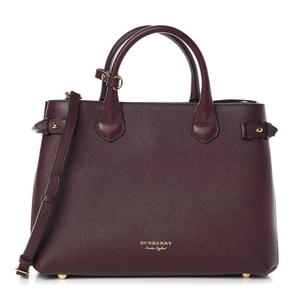 Burberry Calfskin House Check Medium Banner Tote Elderberry 1 of 10