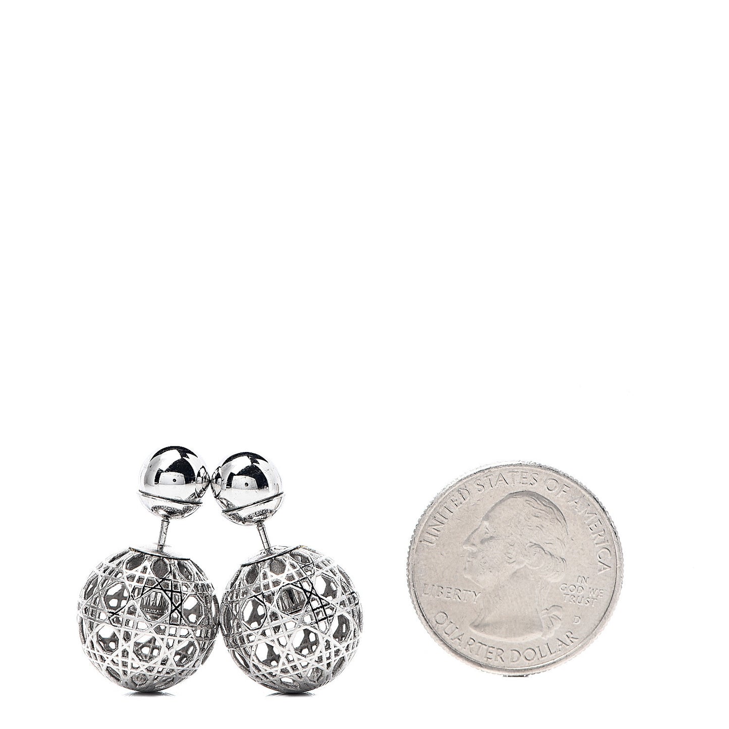 Cannage Mise En Dior Tribal Earrings Silver