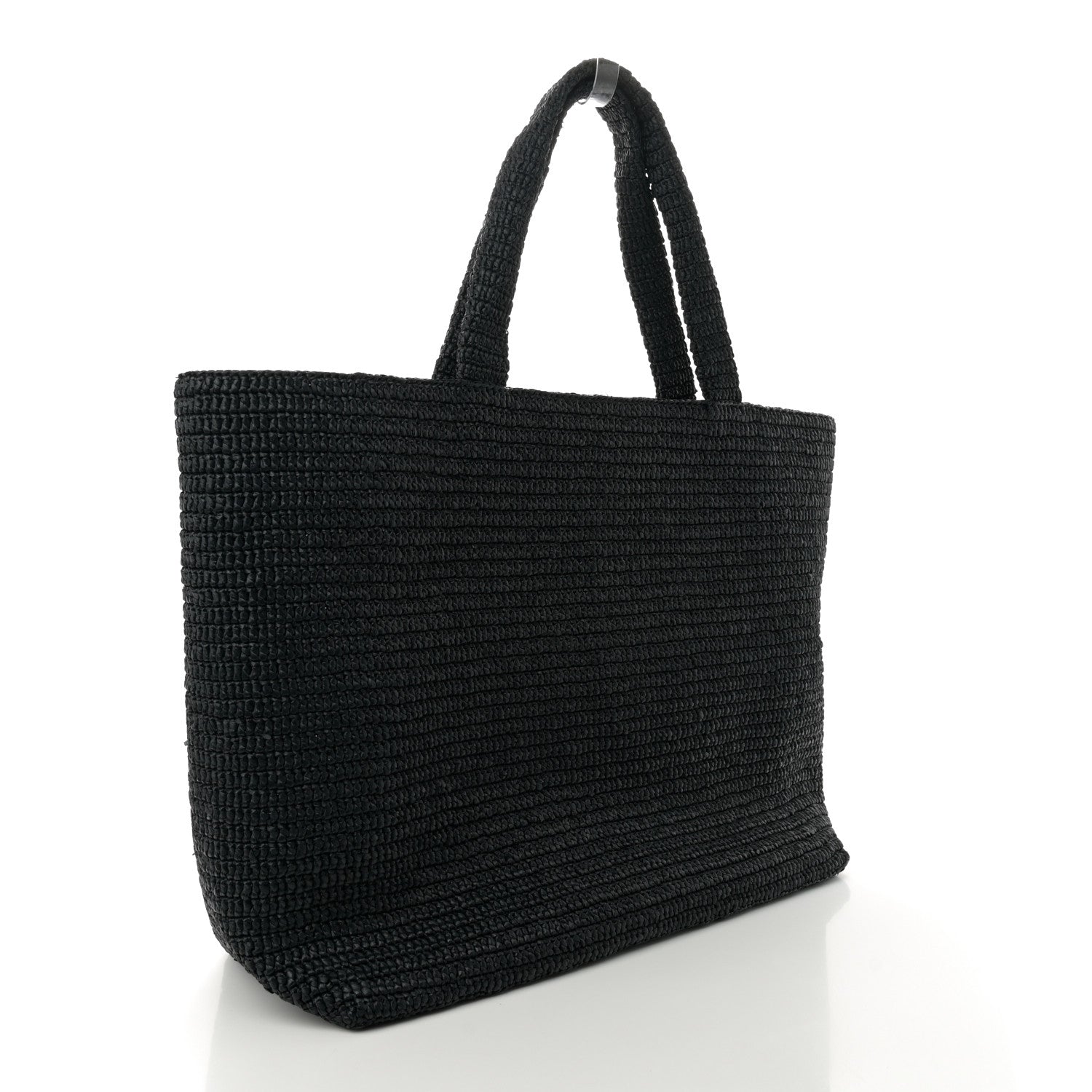 Saint Laurent Raffia Logo Tote Black 3 of 10