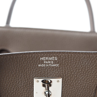 Hermes Togo Birkin 40 Etain 20 of 22