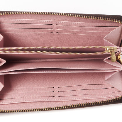 Louis Vuitton Damier Ebene Zippy Wallet Rose Ballerine 7 of 8