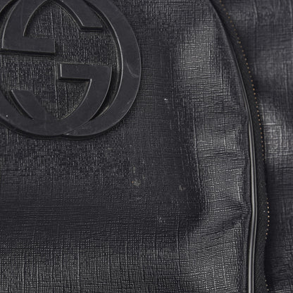 Gucci Coated Canvas Interlocking G Travel Backpack Black 10 of 19