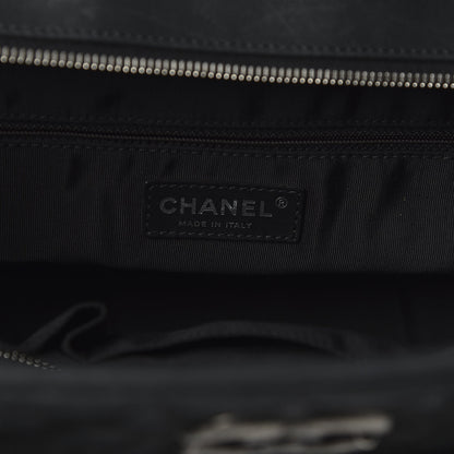Chanel Iridescent Calfskin Chic Quilt Bowling Bag Black 8 of 12