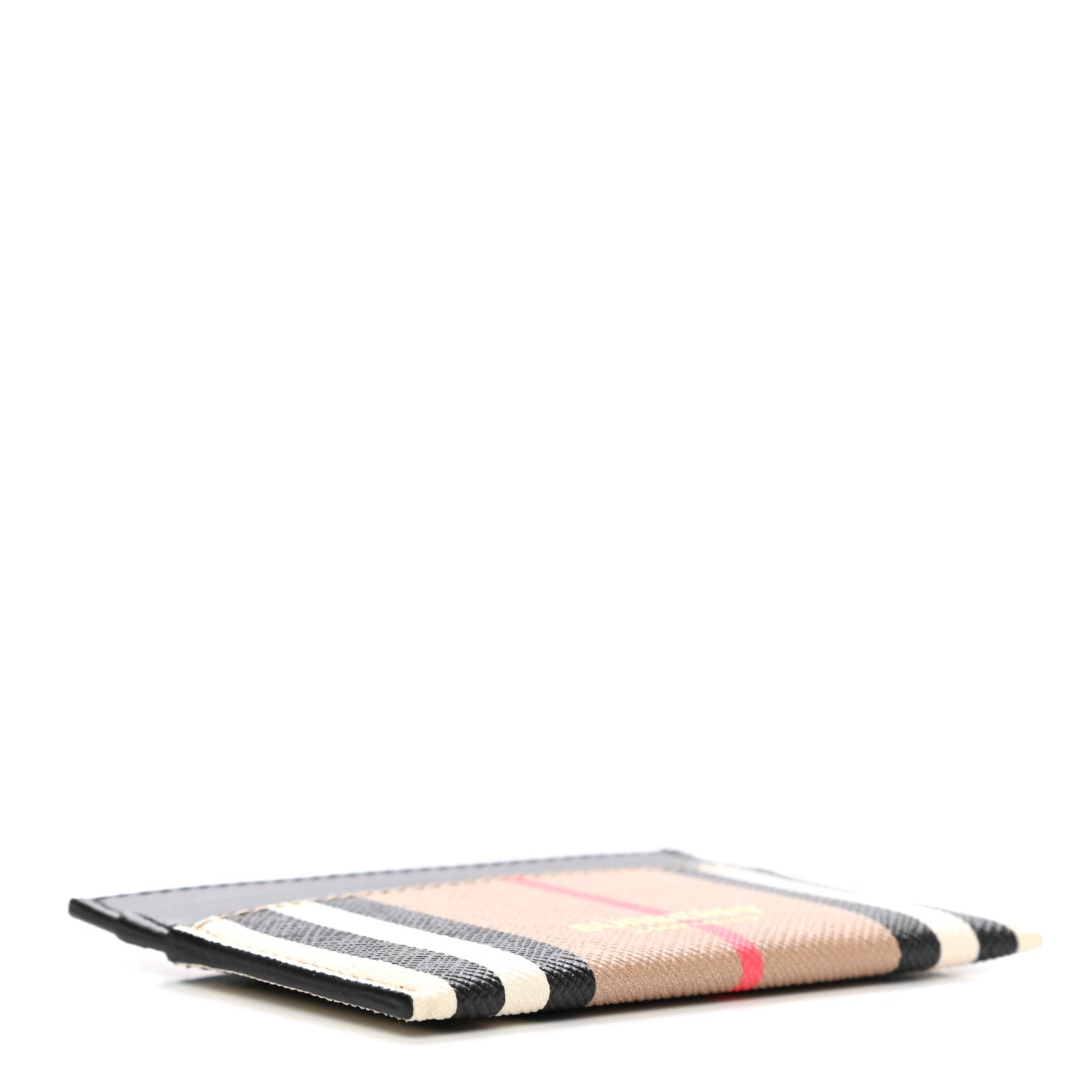 Burberry E-Canvas Calfskin Icon Stripe Card Case Archive Beige 4 of 8