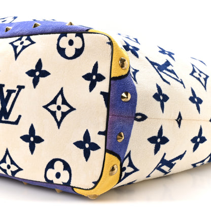 Louis Vuitton Cotton Monogram Eponge Cabas Blue 9 of 9