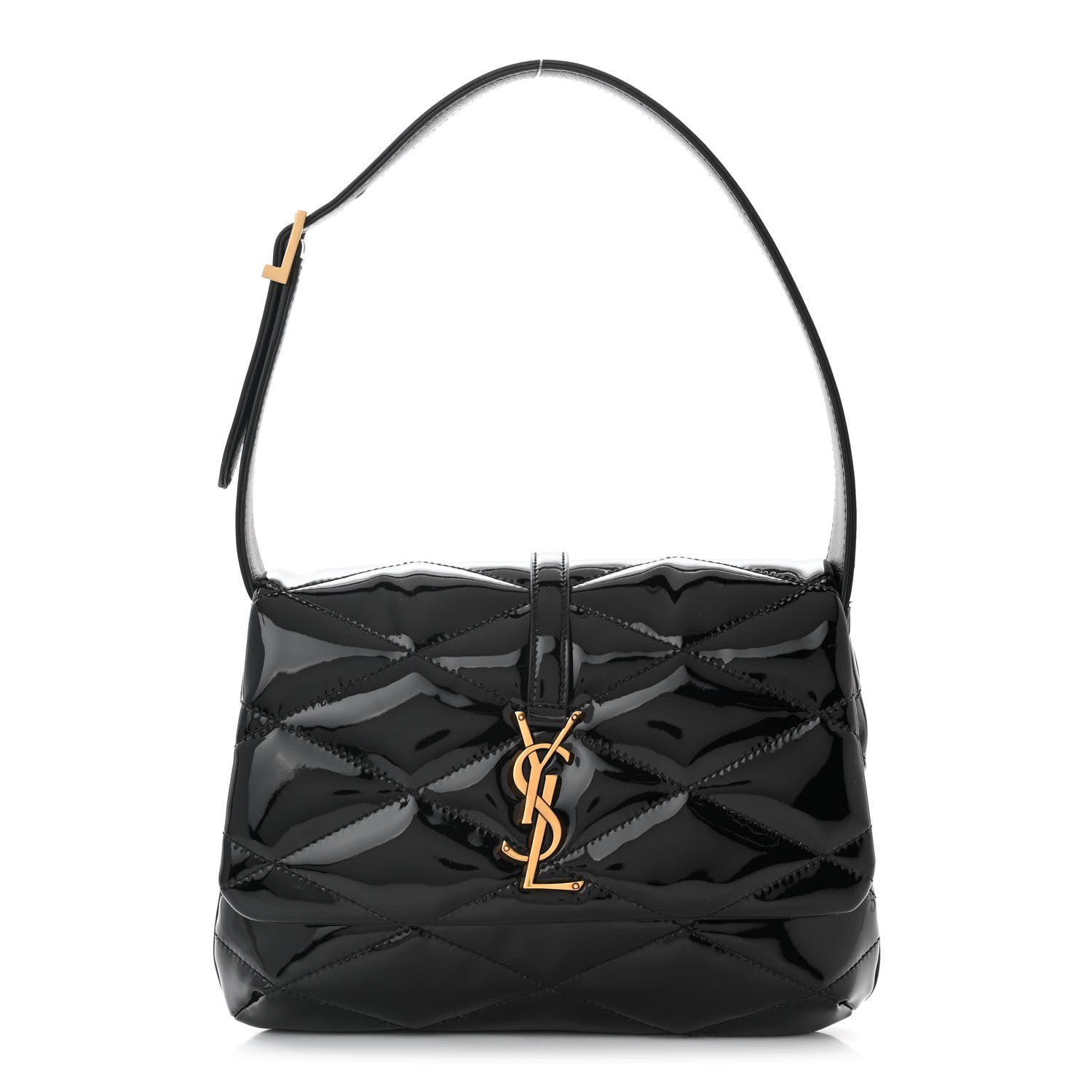 Saint Laurent Patent Quilted Le 57 Diamond Shoulder Bag Black 1 of 10