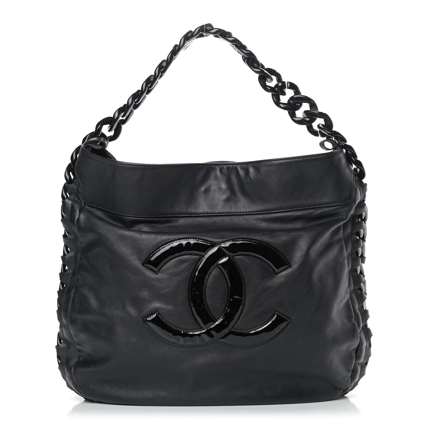 Chanel Calfskin Modern Chain Rhodoid Hobo Black 1 of 11