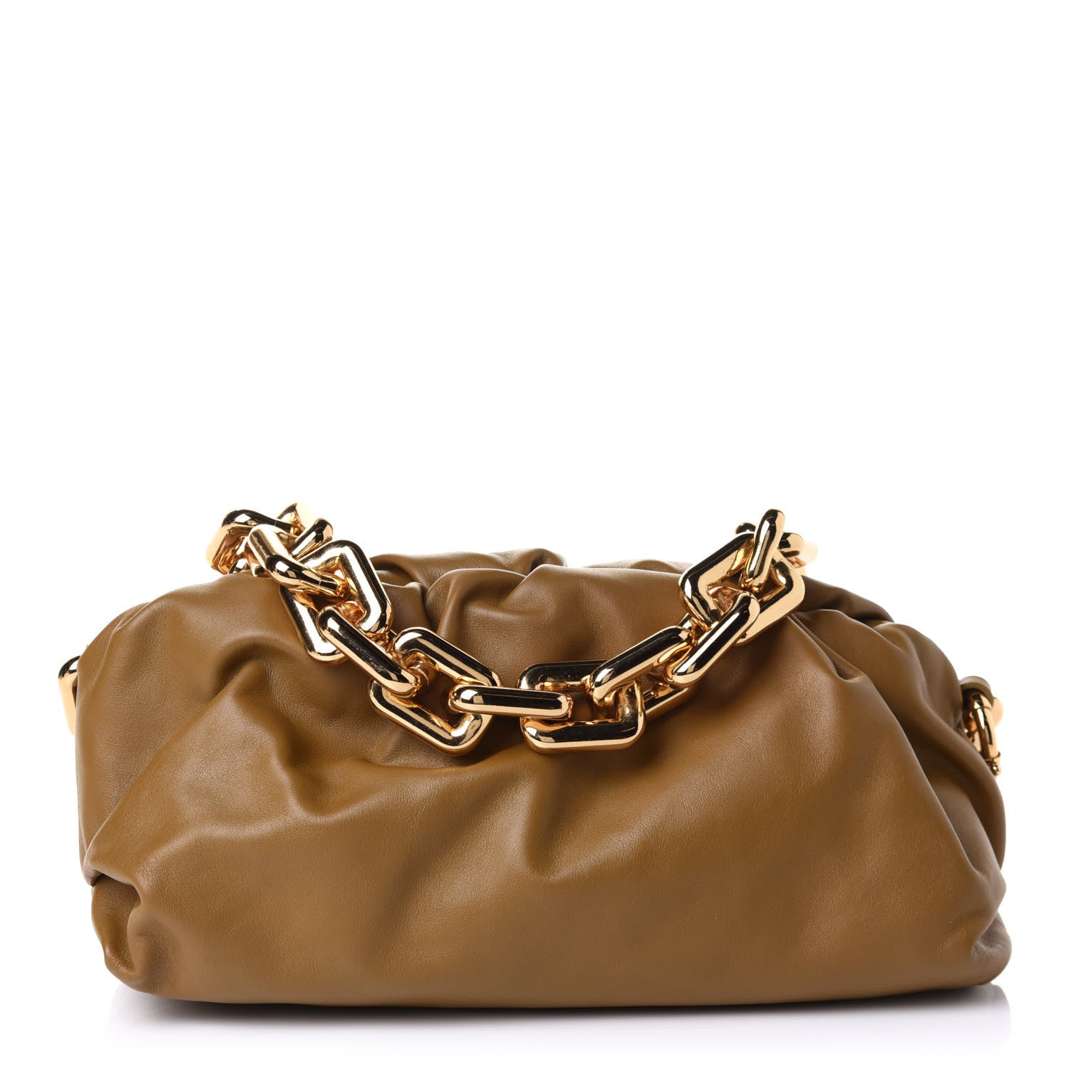 Bottega Veneta Calfskin The Pouch Chain Cammello 1 of 10
