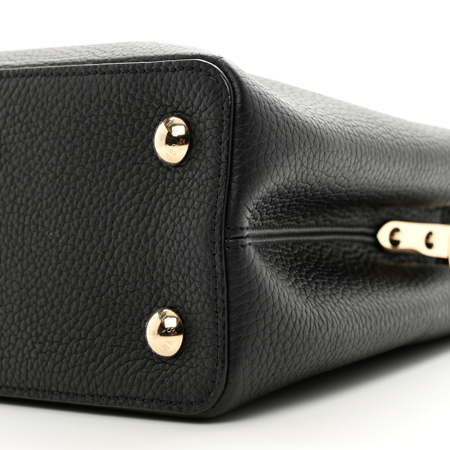 Louis Vuitton Taurillon Capucines MM Black Blue White 9 of 10