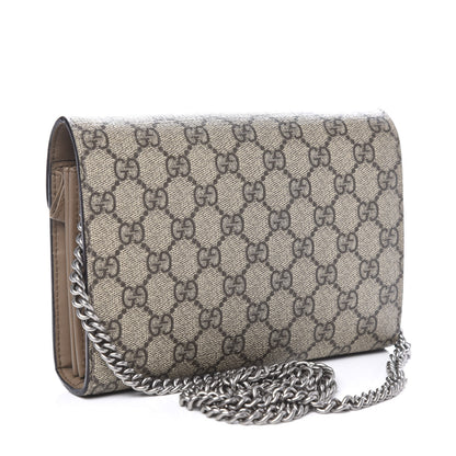 Gucci GG Supreme Monogram Mini Dionysus Chain Wallet Beige Taupe 3 of 13