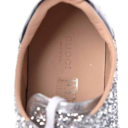 Gucci Glitter Web Ace Sneakers 42 Silver 8 of 9