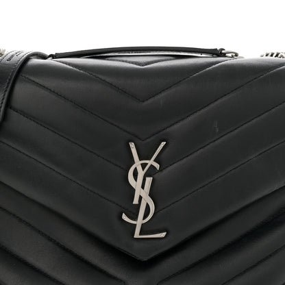 Saint Laurent Calfskin Y Quilted Monogram Medium Loulou Chain Satchel Black 8 of 15