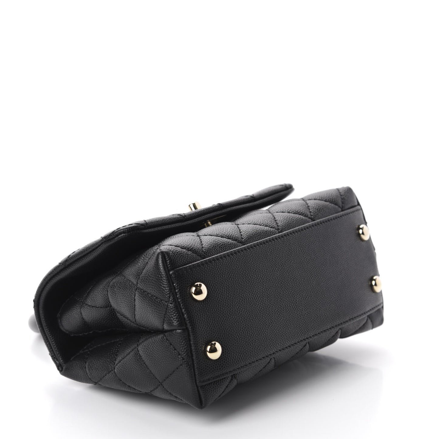Caviar Quilted Extra Mini Coco Handle Flap Black
