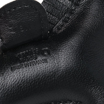 Hermes Milo Lambskin Matte Alligator Touch Grigri Rodeo Horse Bag Charm PM So Black 3 of 4