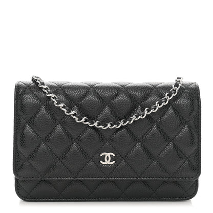 Chanel Caviar Quilted Wallet on Chain WOC Black 1 of 12