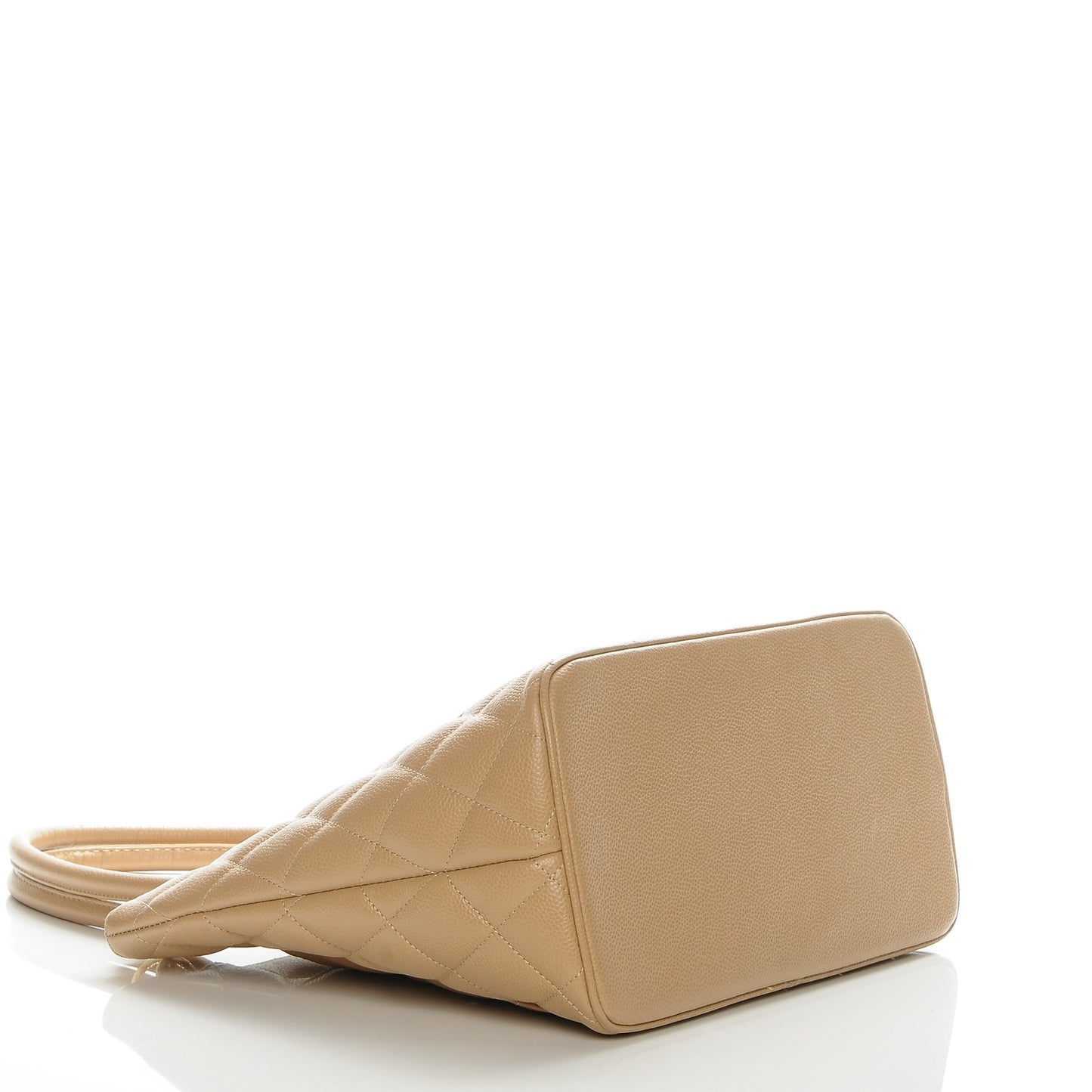 Caviar Quilted Medallion Tote Beige
