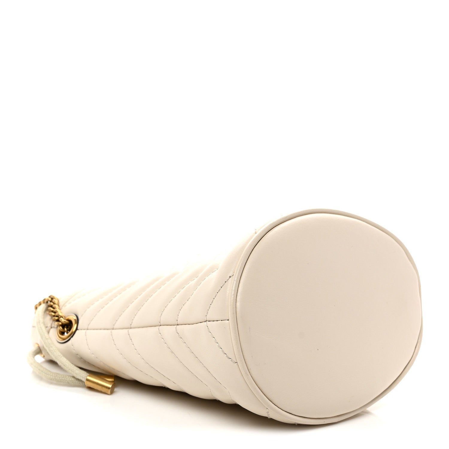 Gucci Calfskin Matelasse Mini GG Marmont 2.0 Bucket Bag White 4 of 10