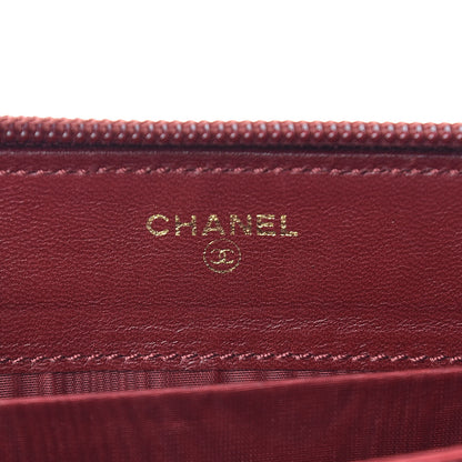 Chanel Caviar Large Timeless CC Zip Around Wallet Burgundy 6 of 15
