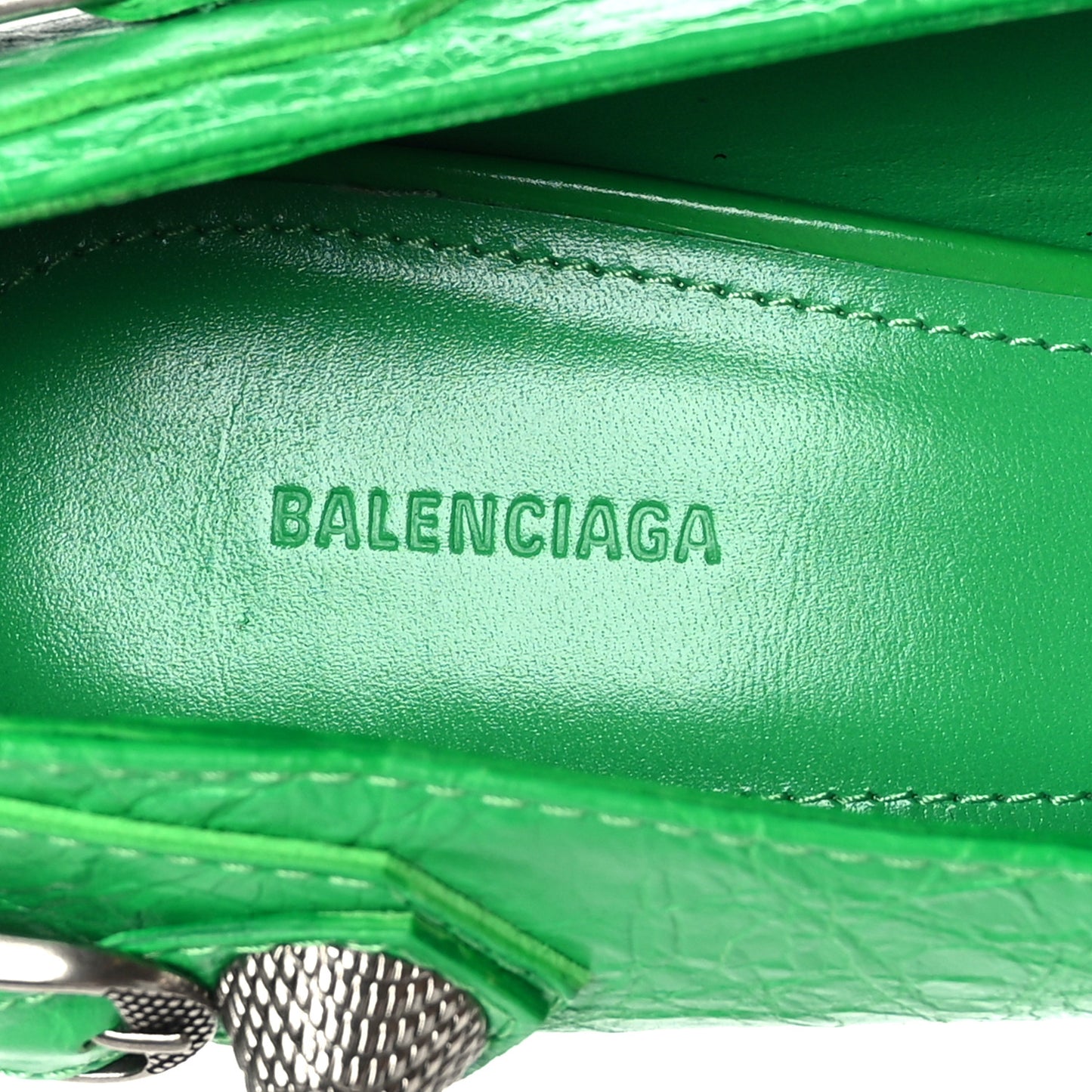 Agneau Arena Cagole 90mm Pumps 37 Vivid Green