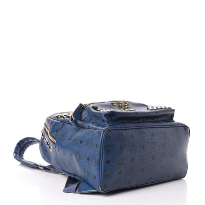 MCM Visetos Studded Medium Stark M Backpack Blue 4 of 18