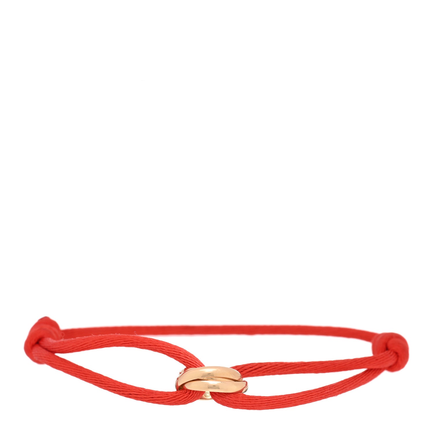 Cartier 18K Pink Gold Trinity Cord Bracelet Red 1 of 3