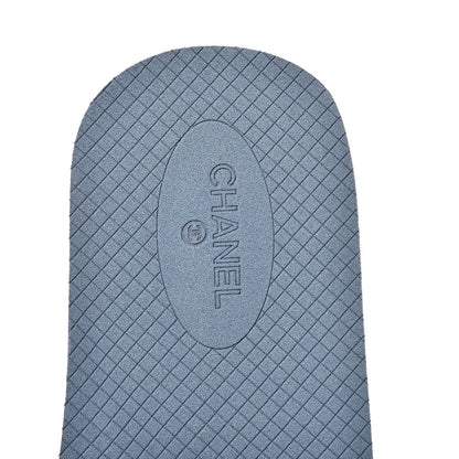 Chanel Fabric Rubber Coco Slides 38 Blue 6 of 8